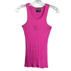 Victoria's Secret Hot Pink One Size Fits All "Sexy Little Thing" Scoop Neck Tank